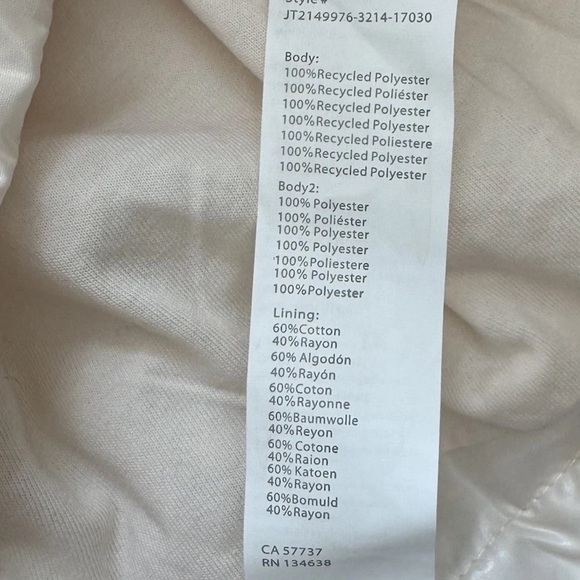 Fabletics Nelly Mixed Media Half Zip Women's Cream Jacket Size S Sherpa Puffer - Picture 7 of 9